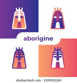 A Letter Aborigine set icon