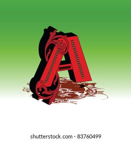 Letter A Abstract 3D