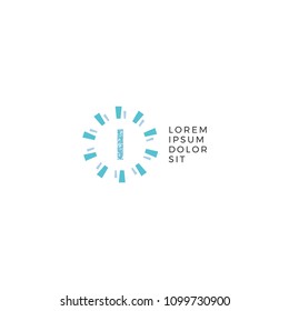 Letter I Abstract Circle Design Template.