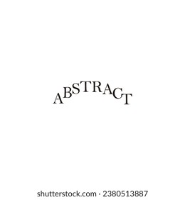 Letter, "ABSTRACT", curve geometric symbol simple logo vector