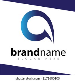 a letter to abstract eye logo vector stock template