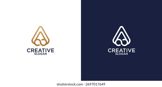 letter A abstract geometric logo design vector	