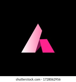 The letter A Abstract gradient vector logo