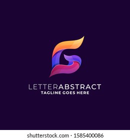 Letter Abstract Illustration Vector Template. Suitable for Creative Industry, Multimedia, entertainment, Educations, Shop, and any related business