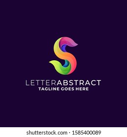 Letter Abstract Illustration Vector Template. Suitable for Creative Industry, Multimedia, entertainment, Educations, Shop, and any related business