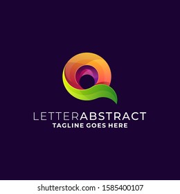 Letter Abstract Illustration Vector Template. Suitable for Creative Industry, Multimedia, entertainment, Educations, Shop, and any related business