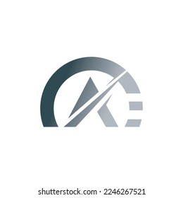 letter a abstract line vector logo design