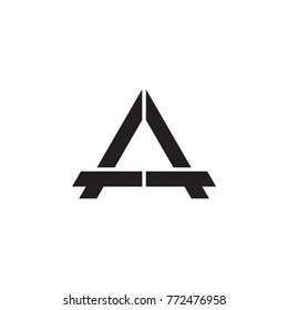 letter a abstract lines logo vector