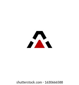 letter A abstract logo combination