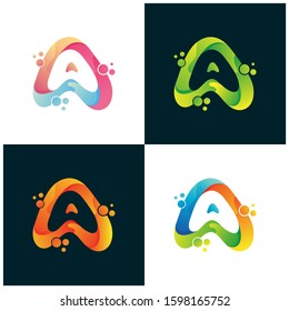 Letter A Abstract Logo Design