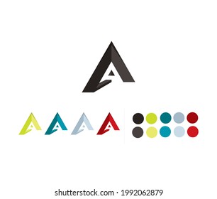 A Letter abstract logo design