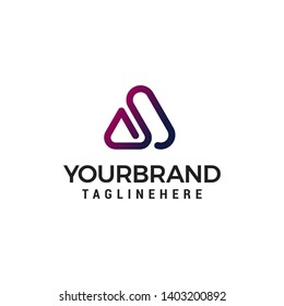 letter A abstract logo design concept template vector