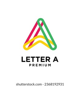 A letter abstract logo design illustration template