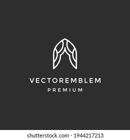 letter a abstract logo design vector template on black background