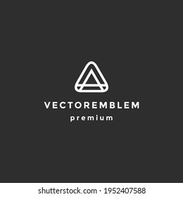 letter a abstract logo design vector on black background