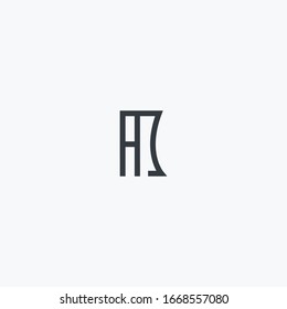 Letra AM logotipo abstracto Diseño de plantilla de icono en ilustración vectorial 