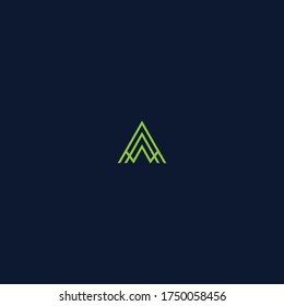 Letter A Abstract logo icon template design in Vector illustration
