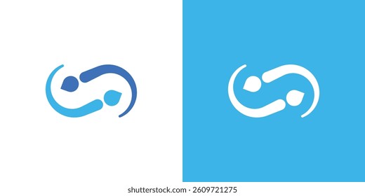 Letter i abstract logo. Suitable for business logo, brand, interview show, podcast, quiz. Flat Vector Logo Design Template Element.