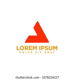 letter a abstract logo template