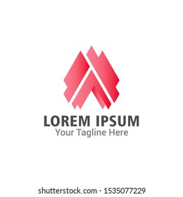Letter A Abstract Logo Template