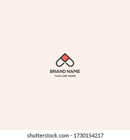 Letra A Resumen diseño de plantilla de logotipo en ilustración vectorial 