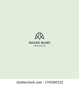 Letra A Resumen diseño de plantilla de logotipo en ilustración vectorial 