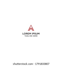 Letter AM Abstract logo template design in Vector illustration 