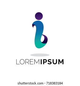 Letter I Abstract Logo Template Design Vector, Emblem, Design Concept, Creative Symbol, Icon