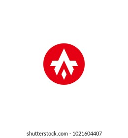 Letter A abstract logo vector graphic design template