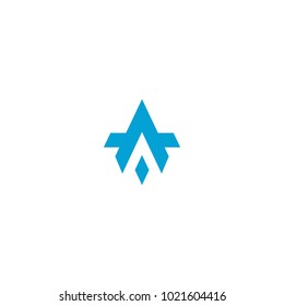 Letter A abstract logo vector graphic design template