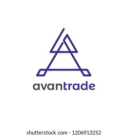 Letter A abstract minimal vector logo for travel holiday architecture electrical business company 