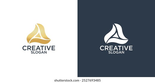  letter a abstract monogram logo design vector