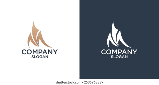 Buchstabe A abstraktes Monogramm Logo Design Vektor