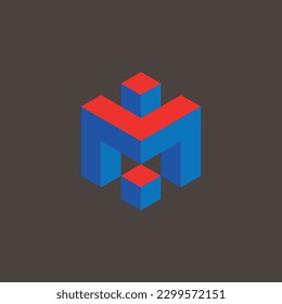 Letter abstract monogram simple logo, modern and minimal logo design. This logo can be used for company, website and printing