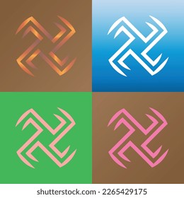 Carta, abstracto, monograma, diseño de logotipo simple, moderno y mínimo. Este logotipo puede utilizarse para la empresa, el sitio web y los medios de impresión. Todo el logotipo con conceptos.