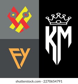 Carta, abstracto, monograma, diseño de logotipo simple, moderno y mínimo. Este logotipo puede utilizarse para la empresa, el sitio web y la impresión.