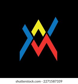 Buchstaben, abstrakte, Monogramm, einfaches, modernes und minimales Logo-Design. Dieses Logo kann für Firma, Website und Druck verwendet werden