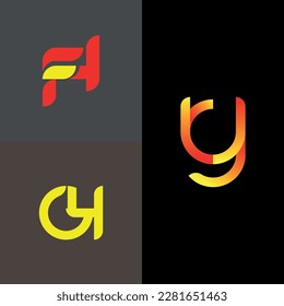 Carta monograma abstracto diseño simple moderno y minimalista de logotipo. Este logotipo puede utilizarse para la empresa, el sitio web y la impresión