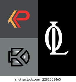 Carta monograma abstracto diseño simple moderno y minimalista de logotipo. Este logotipo puede utilizarse para la empresa, el sitio web y la impresión