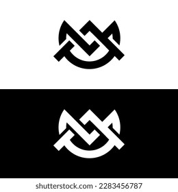 Carta monograma abstracto diseño simple moderno y minimalista de logotipo. Este logotipo puede utilizarse para la empresa, el sitio web y la impresión