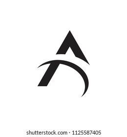 letter a abstract motion design logo