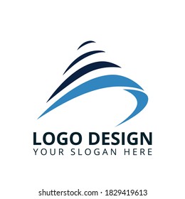 A Letter Abstract Professional Logo Design Vector