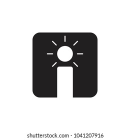 letter i abstract shine human square  logo vector 