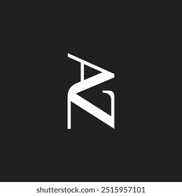 letter an abstract simple linked font logo vector 