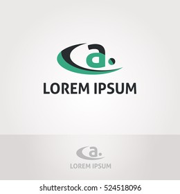 A Letter Abstract Vector Logo Design Template. Creative Typographic Concept Icon