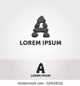 A Letter Abstract Vector Logo Design Template. Creative Typographic Concept Icon