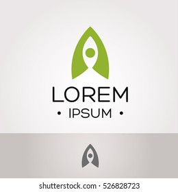 A Letter Abstract Vector Logo Design Template. Creative Typographic Concept Icon