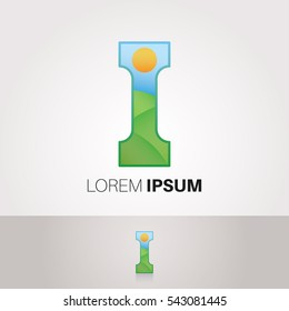 I Letter Abstract Vector Logo Design Template. Creative Typographic Concept Icon