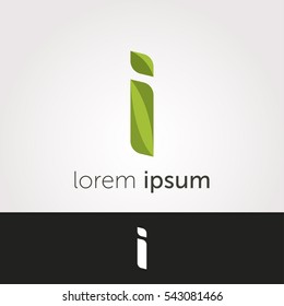 I Letter Abstract Vector Logo Design Template. Creative Typographic Concept Icon