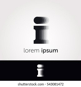 I Letter Abstract Vector Logo Design Template. Creative Typographic Concept Icon